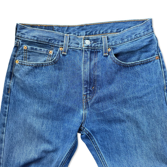 Levi’s 505 Men’s Jeans W32 L30 Straight Leg Blue Denim Classic Fit Zip Fly - Picture 3 of 16
